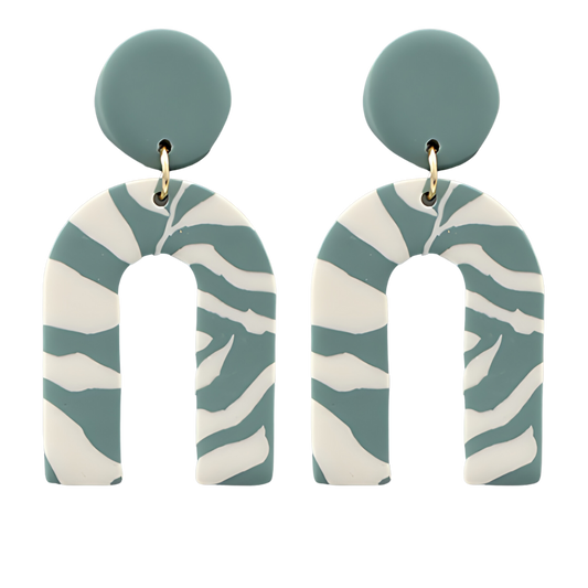 Sage Print Earring