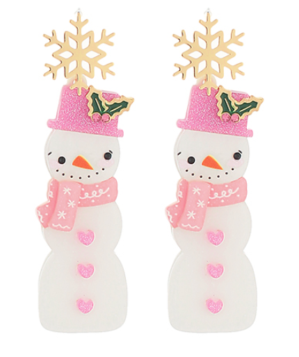 Pink Frosty Earrings